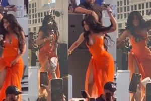 Read more about the article Cardi B threw microphone at a fan when she threw coffee at Cardi on stage